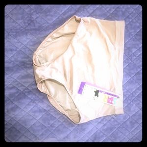 Spanx size Small.  Nude color.